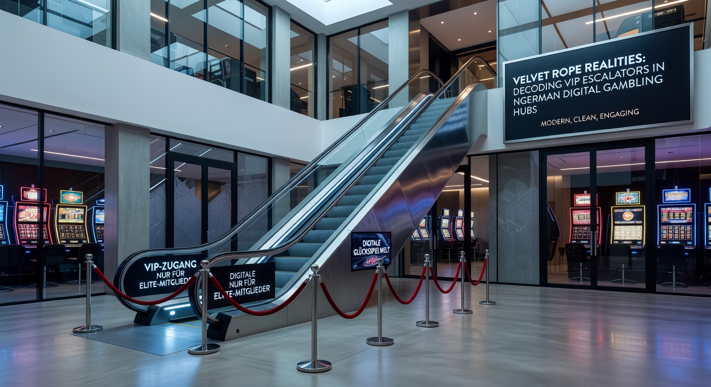 Grafik einer VIP-Stufenleiter mit Belohnungen wie Cashback, Freispielen und exklusiven Events in einem modernen Casino-Design